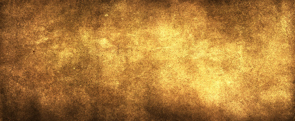 Poster - old brown paper parchment background design with distressed vintage stains and ink spatter and white