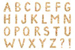 Alphabet made from Shavings
