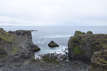 Rocks on the shore in Iceland