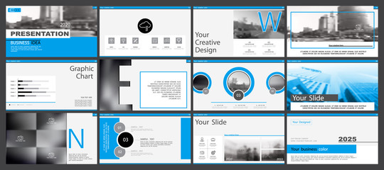 Blue black, elements for business infographics on a white background Set of presentation templates. Use in presentations, leaflet, flyer, corporate report, marketing, advertising annual report, banner