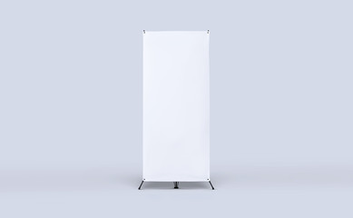 x-stand banner for training or promotional presentation. blank template, empty banner display for pr