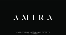 AMIRA Vector Font Elegant And Luxury Style