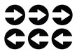 Black arrows icon. Set arrows, vecktor, illustration	