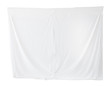 Bed sheet bedding blank canvas hanging isolated on white