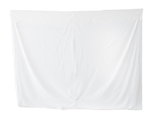 bed sheet bedding blank canvas hanging isolated on white