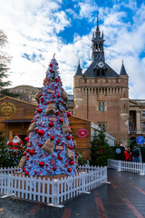 Santa Claus house, Place du Capitole on christmas in Toulouse, France