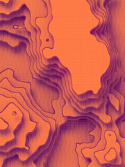 Fototapete - 3d rendering papercut multi-layer background. Decorative digital art