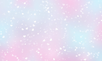 abstract pink blue background with hearts