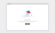 Modern flat design concept of flying ufo, page doesn't exist for website and mobile website. empty states page template
