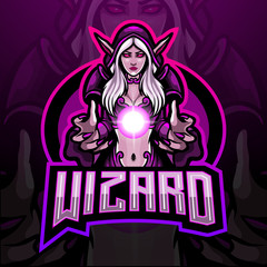 Wall Mural - Wizard esport logo mascot design