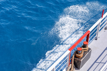 Ferry boat fence ship on the adriatic sea