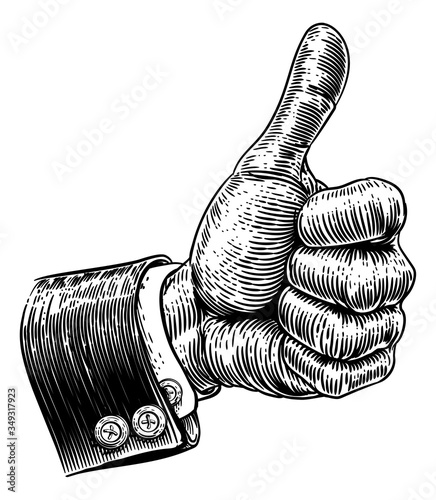 A hand giving a thumbs up s...