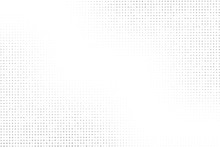 Halftone Dots On White Background. Gray Dots Halftone Texture. Pop Art Pattern Template.