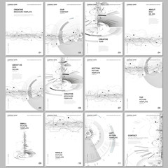 Wall Mural - A4 brochure layout of covers design templates for flyer leaflet, A4 format brochure design, report, presentation, magazine cover, book design. Futuristic background for digital future concept.