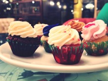 Close-up Of Various Cupcakes On Plate