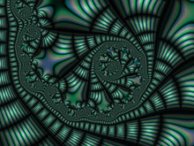 Green White Abstract Fractal Background