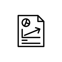 Poster - business paper icons in outline style on white background, document vector icon