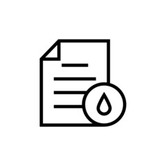 Poster - Document file fire flame page icon in outline style on white background, Vector icon