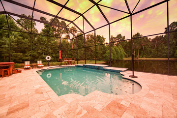 Swimming Pool at Sunset