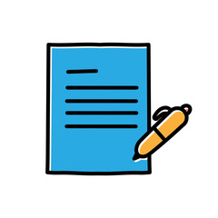 Poster - note paper hand drawn vector design