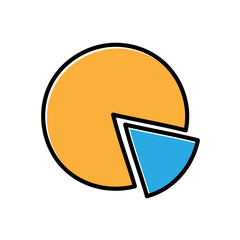 Poster - circle graph hand drawn vector design. business icon
