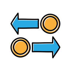Poster - arrow hand drawn icon vector design