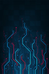 Poster - Design in the concept of electronic circuit boards.