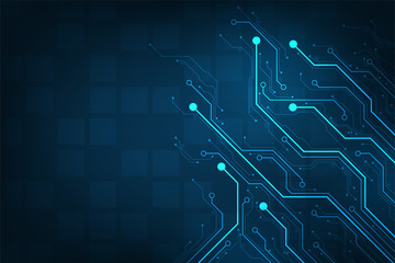 Poster - Design in the concept of electronic circuit boards.