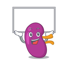 Poster - Caricature character of kidney succeed lift up a board