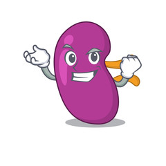 Sticker - A funny cartoon design concept of kidney with happy face