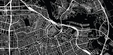 Urban Vector City Map Of Amsterdam, The Netherlands