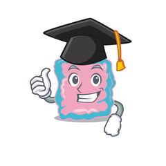 Canvas Print - Happy proud of intestine caricature design with hat for graduation ceremony