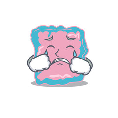 Sticker - Caricature design of intestine having a sad face