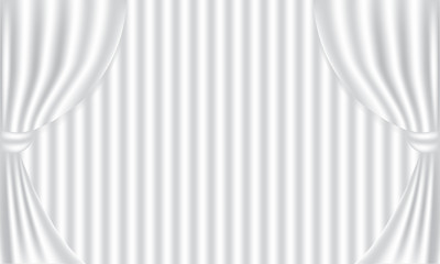 Wall Mural - Curtain White