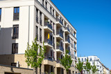 Fototapeta  - New beige block of flats seen in Berlin, Germany