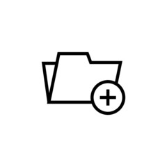 Poster - Archive, File, directory, document, folder, storage icon in outline style on white background
