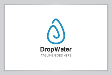 Sticker - illustration vector graphic of drop water logo and icon good for liquid , plumbing, oil, water icon