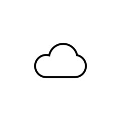 Poster - Cloud Icon in outline style on white background