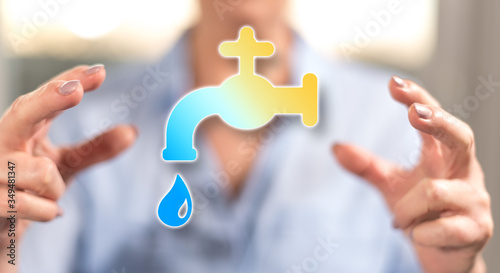 Concept of water leak