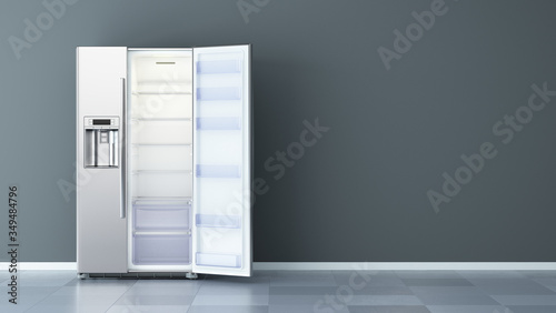 Cuadros en Lienzo Open Modern side by side Stainless Steel Refrigerator