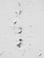 Poster - old white wall with crack texture