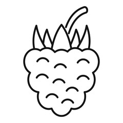 Poster - Dessert blackberry icon. Outline dessert blackberry vector icon for web design isolated on white background