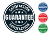 © starlineart - satisfaction guarantee rubber stamp seal design set