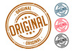 four original rubber seal stamp set design
