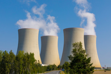 nuclear power plant temelin in czech republic europe