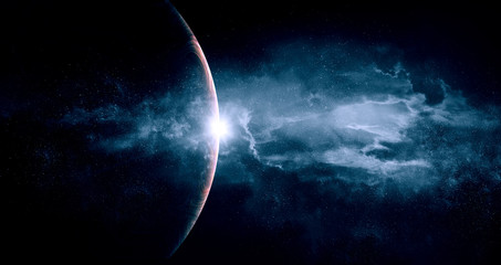 Wall Mural - image of outer space. . mixed media