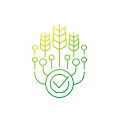 Canvas Print - Smart farming icon, line vector