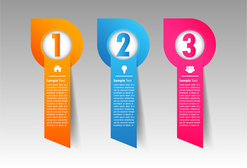 Leinwandbilder - modern text box template, banner Infographics