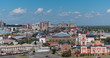 Timelapse of the city Barnaul view of the city and church, Altai, Russia