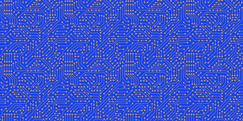 Poster - Computer circuit board pattern. Abstract vector illustration.